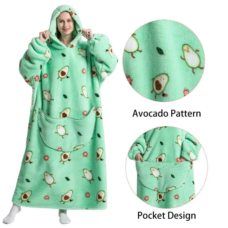 Long Oversized Blanket Hoodie