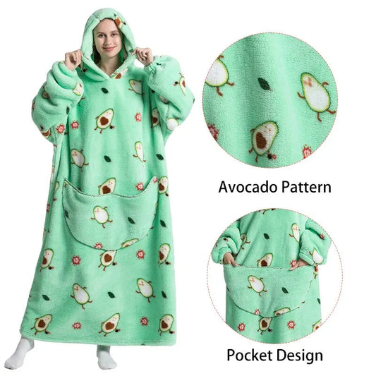 Long Oversized Blanket Hoodie